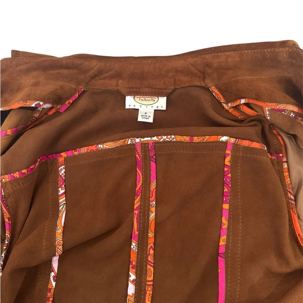Talbots 100% Suede Leather Tan Jacket - Picture 7 of 7